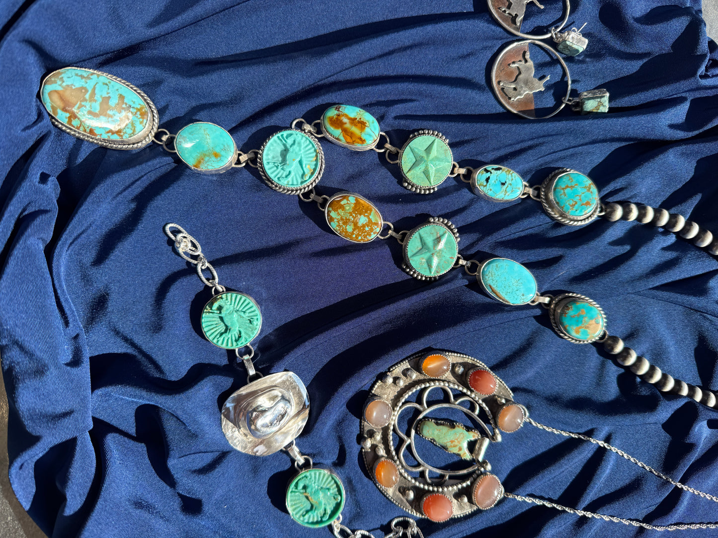 Turquoise Bronc hoops