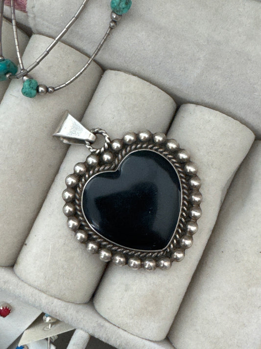 Outlaw black onyx heart